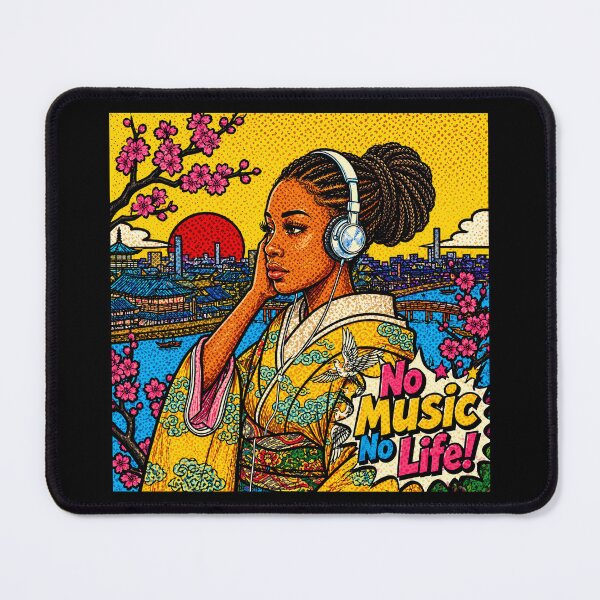 Item preview, Japan x Black Beauty - "No Music, No Life" (comic style) designed and sold by Studio-MiMi.