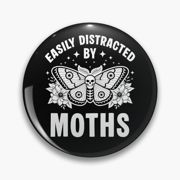 Item preview, Easily Distracted by Moths - Funny Death Hawkmoth Aesthetic designed and sold by Dmetalx Art Apparel.