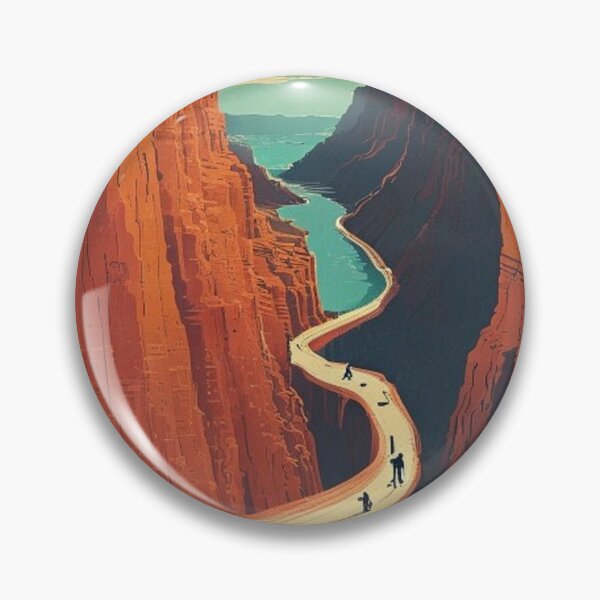 Item preview, Canyon Switchback Hike Vintage WPA Style Poster Te designed and sold by FoxglovePress.