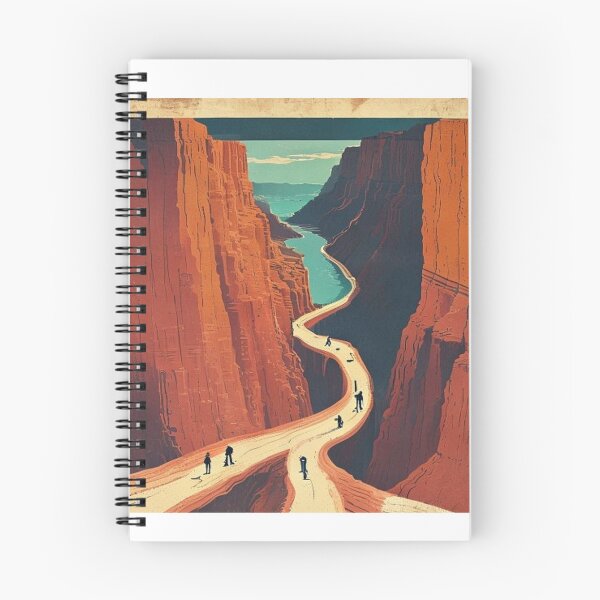 Item preview, Canyon Switchback Hike Vintage WPA Style Poster Te designed and sold by FoxglovePress.