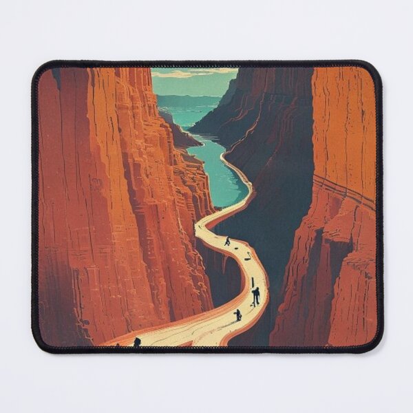 Item preview, Canyon Switchback Hike Vintage WPA Style Poster Te designed and sold by FoxglovePress.