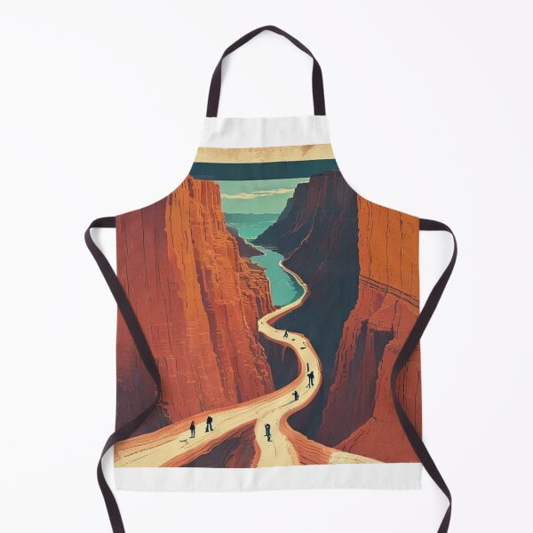 Item preview, Canyon Switchback Hike Vintage WPA Style Poster Te designed and sold by FoxglovePress.