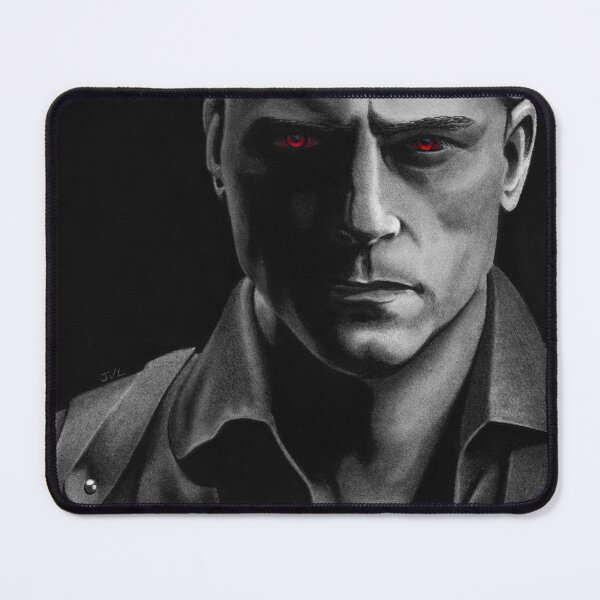 Item preview, Albert Wesker Resident Evil 4 Remake charcoal drawing designed and sold by Jenvonlee.