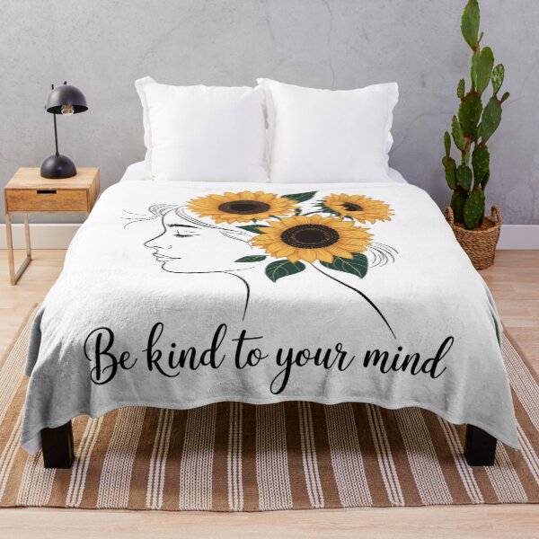 Item preview, Be Kind to Your Mind Sunflower Women Mental Health Awareness designed and sold by TrinaEspinoza.