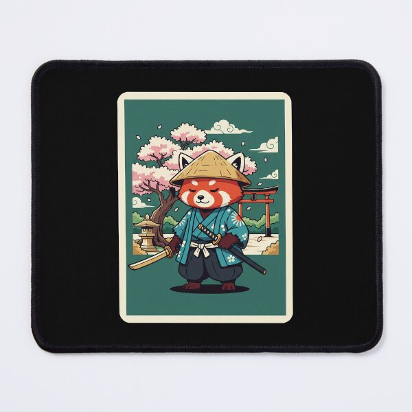 Item preview, Cute Samurai Red Panda Under Cherry Blossoms Japanese Cartoon designed and sold by JordynLadukeg65.