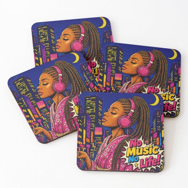 Item preview, Japan x Black Beauty - "No Music, No Life" (comic style) designed and sold by Studio-MiMi.