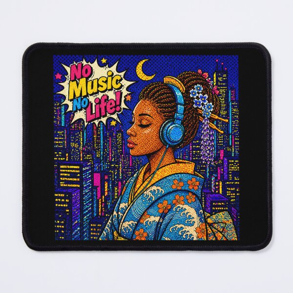 Item preview, Japan x Black Beauty - "No Music, No Life" (comic style) designed and sold by Studio-MiMi.