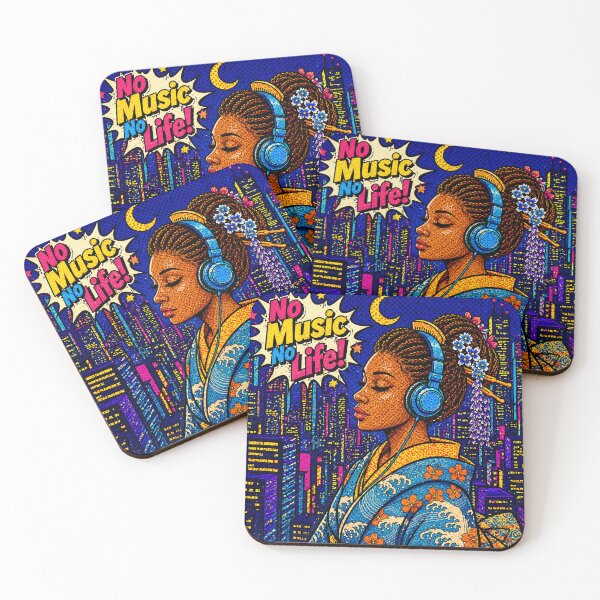 Item preview, Japan x Black Beauty - "No Music, No Life" (comic style) designed and sold by Studio-MiMi.