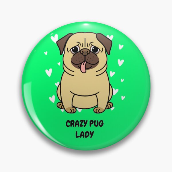Item preview, Crazy Pug Lady - Cute Cartoon Pug Dog designed and sold by GenZFashion000.