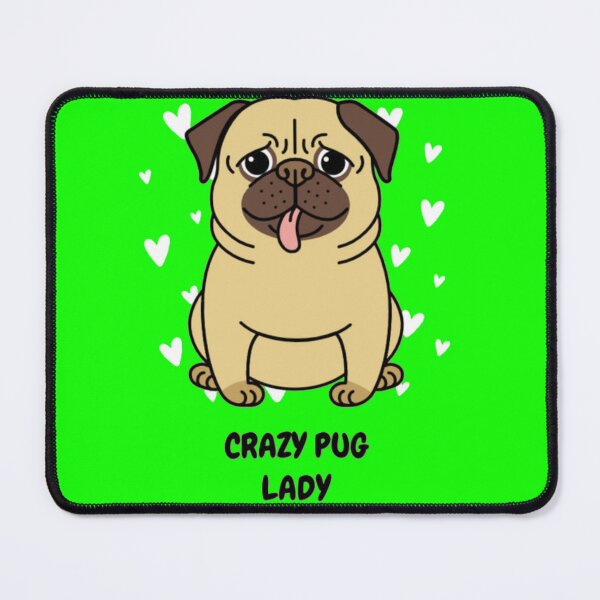 Item preview, Crazy Pug Lady - Cute Cartoon Pug Dog designed and sold by GenZFashion000.