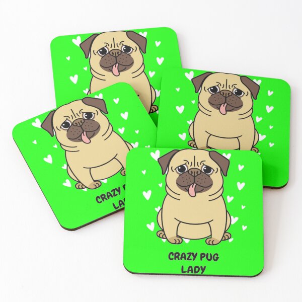 Item preview, Crazy Pug Lady - Cute Cartoon Pug Dog designed and sold by GenZFashion000.