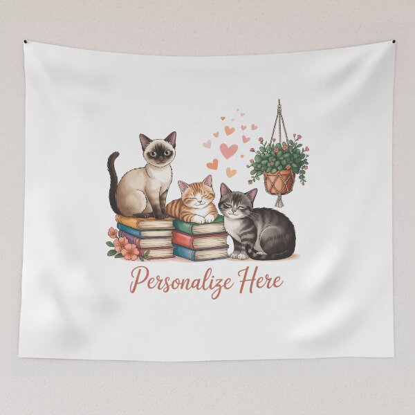 Item preview, Bookish Cats Cozy Reading Cats designed and sold by TrinaEspinoza.