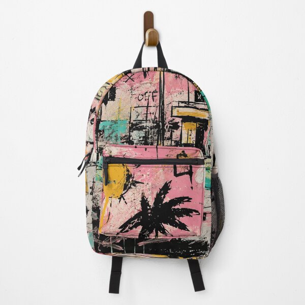 Item preview, Chaotic Pink Street Scene With Graffiti Monster Urban designed and sold by eliramaison.