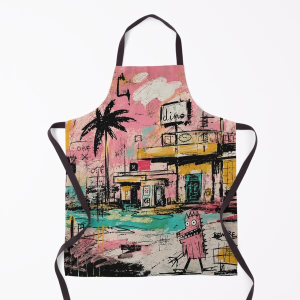 Item preview, Chaotic Pink Street Scene With Graffiti Monster Urban designed and sold by eliramaison.