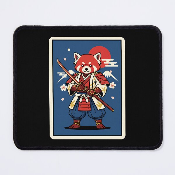 Item preview, Samurai Red Panda Retro Japanese Style Cartoon Warrior designed and sold by JordynLadukeg65.