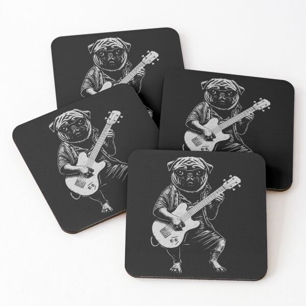 Item preview, Funny Pug Guitarist Bass Guitar Mom Dad Kids designed and sold by rafaeltto.