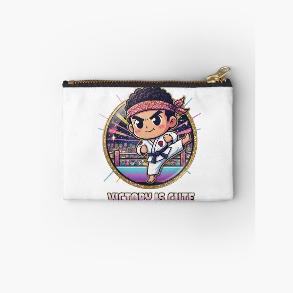 Item preview, Victory Is Cute - Chibi Karate Fighter Sticker & Apparel designed and sold by CleverCulture.