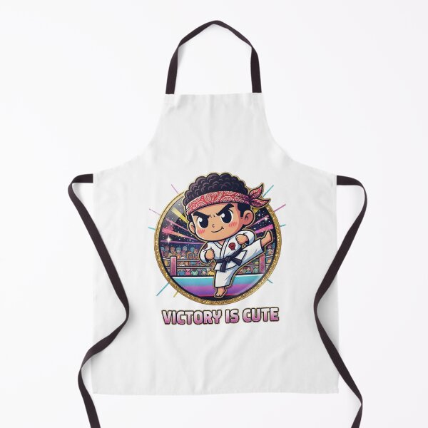 Item preview, Victory Is Cute - Chibi Karate Fighter Sticker & Apparel designed and sold by CleverCulture.