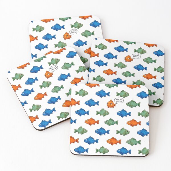 Item preview, What You Lookin' At? Funny Fish Pattern Art, Humorous Orange Fish Cartoon Design, Quirky Ocean Illustration designed and sold by TerScott.