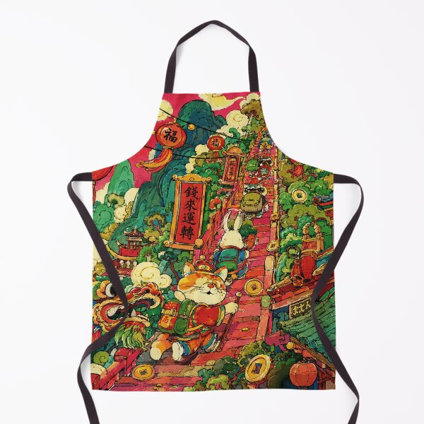 Item preview, Colorful Lucky Festival Street with Lanterns and Whimsical Parade designed and sold by eliramaison.