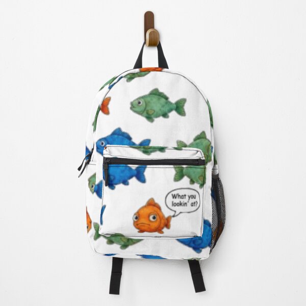 Item preview, What You Lookin' At? Funny Fish Pattern Art, Humorous Orange Fish Cartoon Design, Quirky Ocean Illustration designed and sold by TerScott.