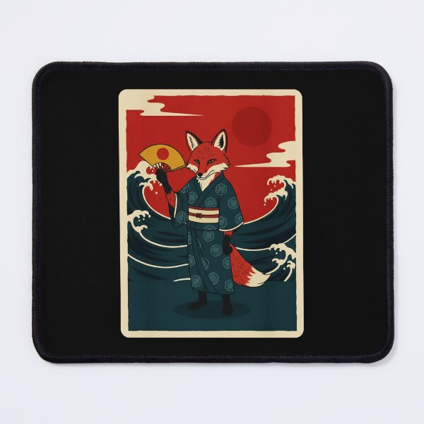 Item preview, Mystic Fox in Kimono Beneath Crimson Waves Japanese designed and sold by JordynLadukeg65.