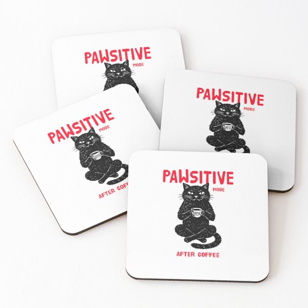 Item preview, Pawsitive Mode After Coffee - Funny Cat Design designed and sold by artetotal.