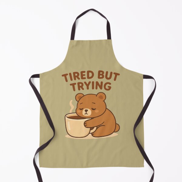 Item preview, Tired But Trying Bear | Cozy Burnout Aesthetic designed and sold by Noxivora.