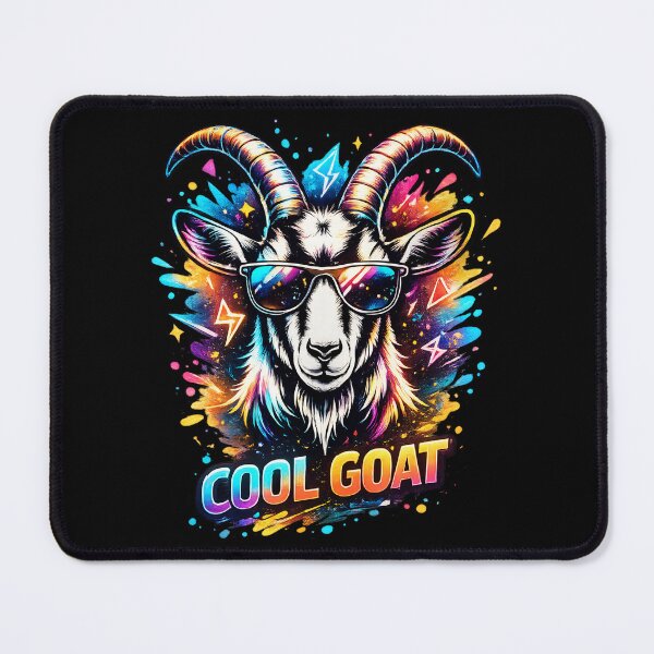 Item preview, Cool Goat With Sunglasses Funny Animal Graphic T-Shirt Design designed and sold by Teetreasure2.