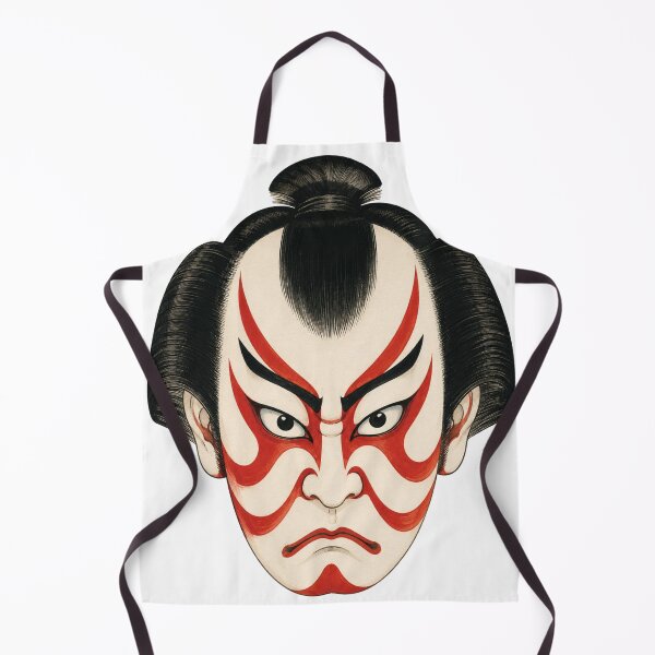 Item preview, Traditional Japanese Kabuki Face Illustration designed and sold by vekotpu.