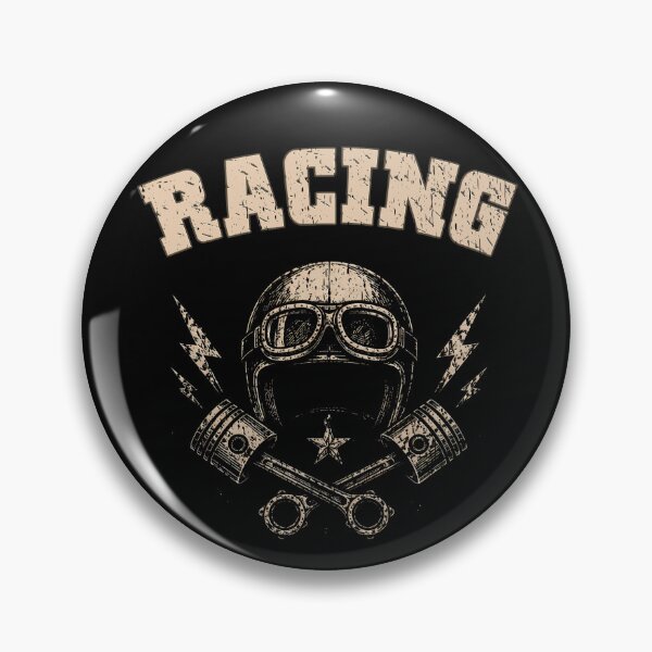 Artikelvorschau, Rennhelm mit gekreuzten Kolben, Blitz und Stern – für Oldtimer-Rennfahrer, Motorradfahrer und Motorsportfans. entworfen und verkauft von Jt41.
