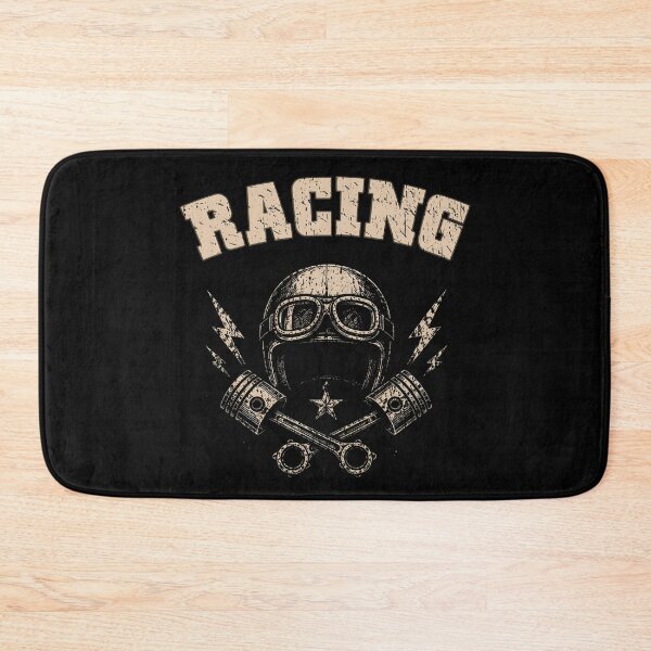 Item preview, Racing Helmet Crossed Pistons Lightning Bolt Star Vintage Racing Drivers and Motorcycle riders and motorsport fans  designed and sold by Jt41.