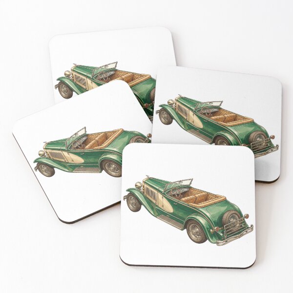 Aperçu de l'œuvre Illustration d'une voiture décapotable ancienne - Voiture de luxe classique des années 1920 créée et vendue par vekotpu.
