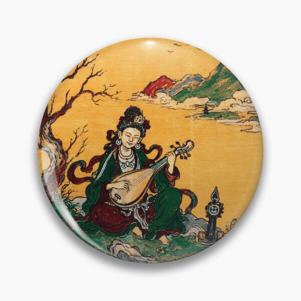 Item preview, Traditional Musician by Mountain Landscape in Vintage East Asian designed and sold by eliramaison.