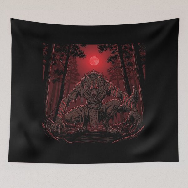 Item preview, Red Moon Forest Werewolf Beast designed and sold by OLOstudio.