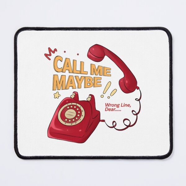 Item preview, Call Me Maybe Funny Retro Red Telephone Illustration designed and sold by HANADODES.