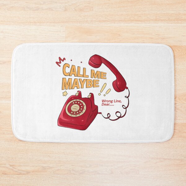 Item preview, Call Me Maybe Funny Retro Red Telephone Illustration designed and sold by HANADODES.
