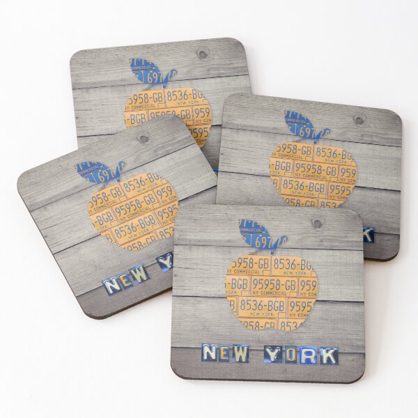 Item preview, New York License Plate Apple designed and sold by Elisabeth Lucas.