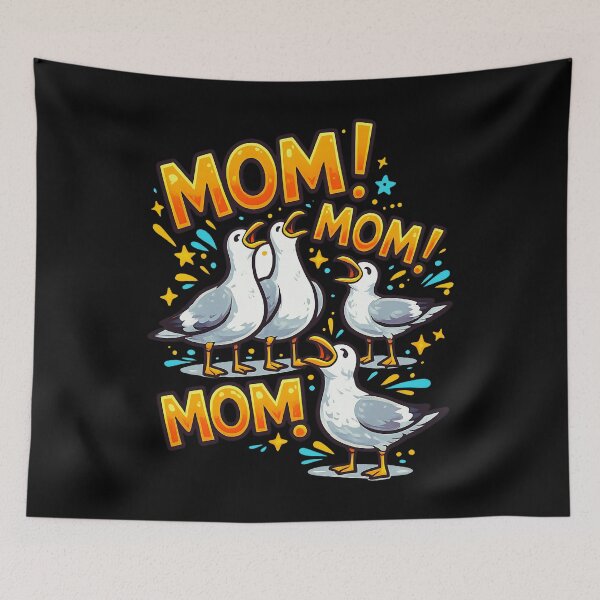 Item preview, Seagull Mom Mom Mom Funny Motherhood Meme T-Shirt | Cute Yelling Bird Mom Design designed and sold by Teetreasure2.