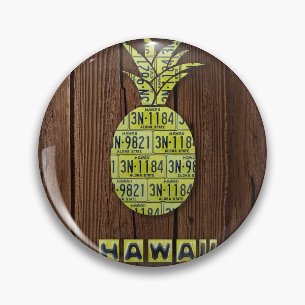Item preview, Hawaii License Plate Pineapple designed and sold by Elisabeth Lucas.