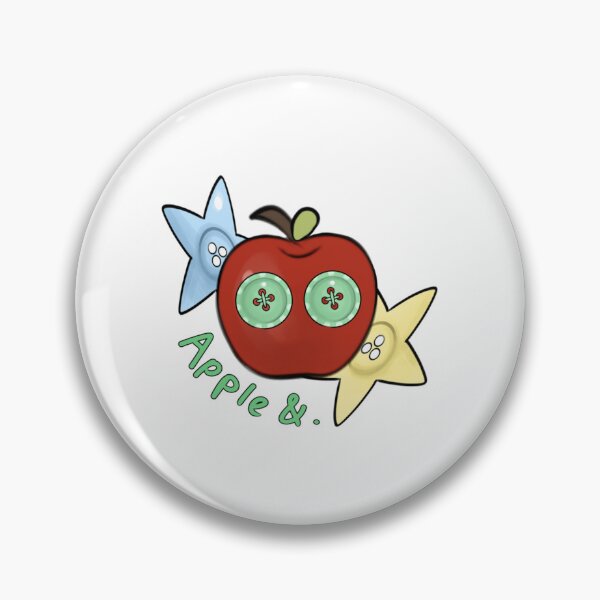 Item preview, Cute Apple And Buttons Craft Style Whimsical Illustration designed and sold by HANADODES.
