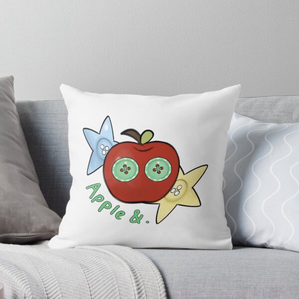 Item preview, Cute Apple And Buttons Craft Style Whimsical Illustration designed and sold by HANADODES.