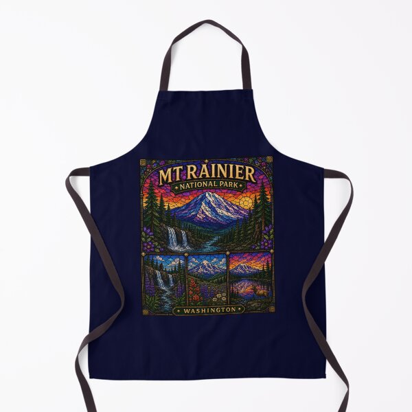Item preview, Mount Rainier National Park Stained-Glass Washington Design designed and sold by Swanny's Custom T-shirt and Gift Designs.
