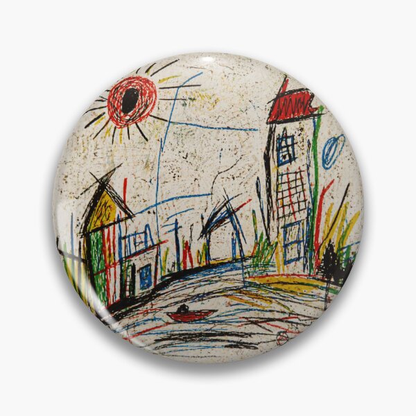 Item preview, Abstract Childlike City Sketch With Colorful Urban Street Drawing Style designed and sold by Modaozushi216.