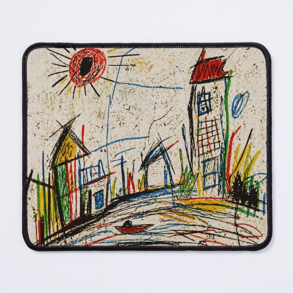 Item preview, Abstract Childlike City Sketch With Colorful Urban Street Drawing Style designed and sold by Modaozushi216.