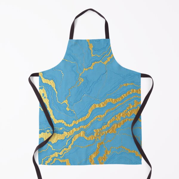 Item preview, Luxury Blue Marble Pattern With Rich Golden Accents designed and sold by IntelliMindDesigns.