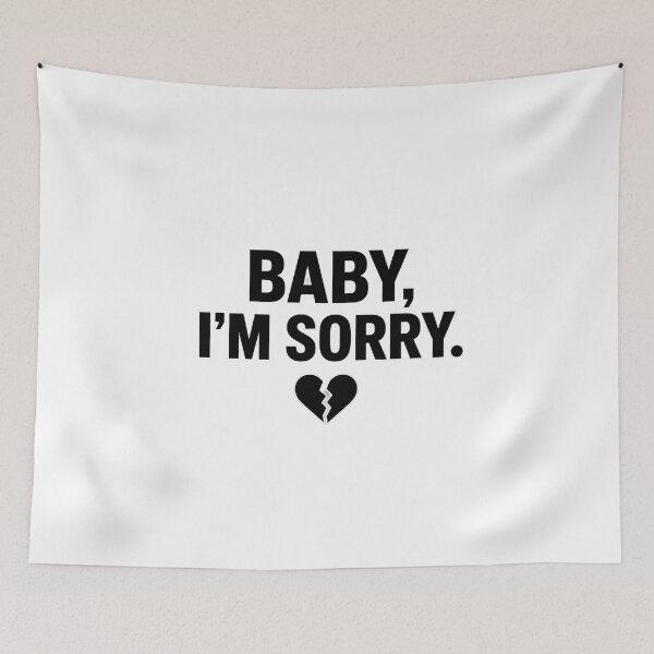 Item preview, BABY, I’M SORRY. | Minimal Heartbreak Aesthetic T-Shirt Design designed and sold by Lovestickerco.