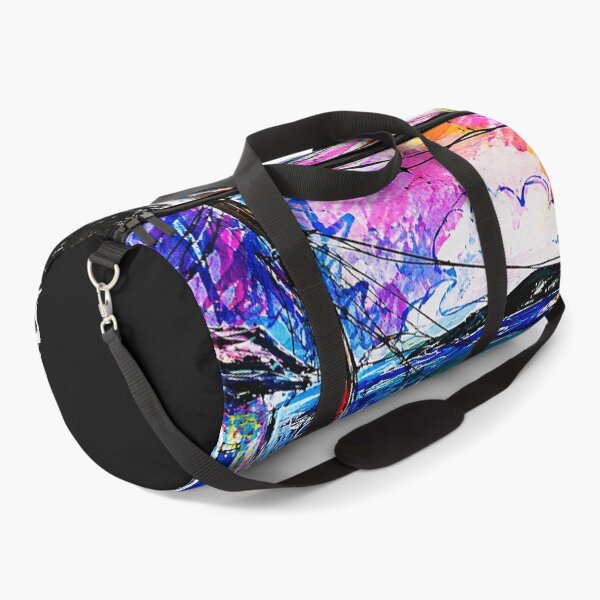 Item preview, Title: Colorful Coastal Stairway Painting With Harbor View and Black Cat designed and sold by eliramaison.