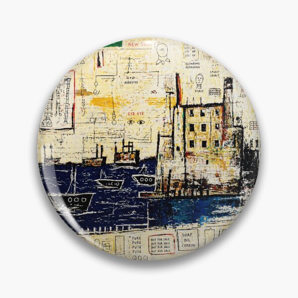 Item preview, Chaotic Harbor Sketch with Urban Symbols and Rough Painted Notes designed and sold by Modaozushi216.