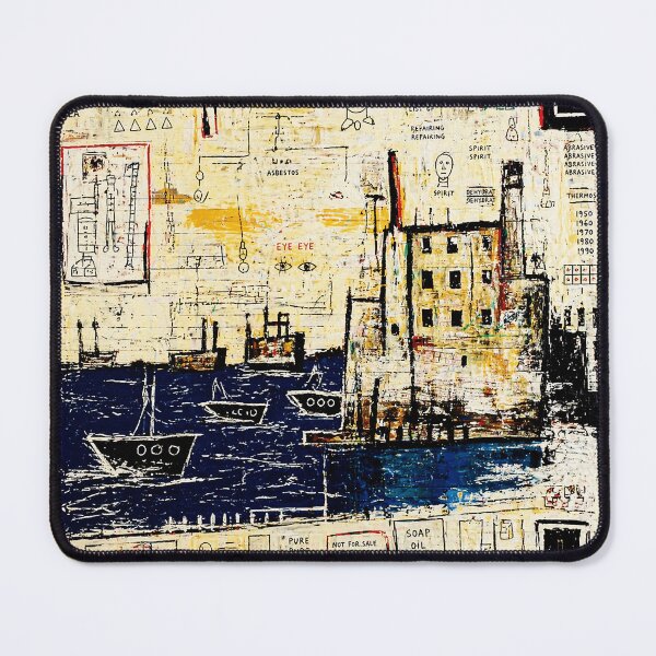 Item preview, Chaotic Harbor Sketch with Urban Symbols and Rough Painted Notes designed and sold by Modaozushi216.